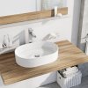 Ravak Umývadlo Ceramic Slim O 55, bez otvoru pre batériu, bez prepadu, čierna matná černá matná XJX0D155000 | cena za ks