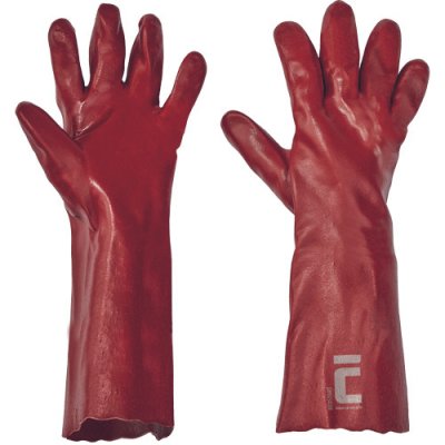Cerva REDSTART 45cm Celomáčané rukavice červená 10/XL