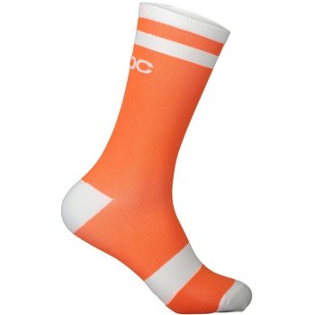 POC Lure MTB Sock Long Zink Orange/Hydrogen White