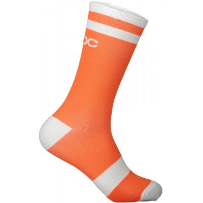 POC Lure MTB Sock Long Zink Orange/Hydrogen White