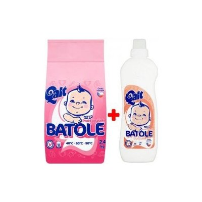 Qalt BATOLE prací prášok pre detské prádlo 2,4 kg + aviváž 500 ml