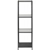 Čierny sklenený regál 35x120 cm Seaford – Actona