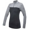 SENSOR dámske tričko zips MERINO BOLD šedá/antracitová XL