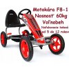 JOKO Šľapacia Motokára s nafukovacími kolesami F8-1, s voľnobehom, nosnosť 60kg, od 5 do 12 rokov, červená