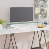 TV stolek / podstavec na monitor čiré sklo 100x30x13 cm Čirá 244131
