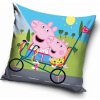 Carbotex Vankúšik Prasiatko Peppa Výlet na bicykli Varianta: Vankúš Peppa Pig Výlet na bicykli 40x40 cm