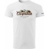 Tričko CARPATIAN pánske s potlačou - biele