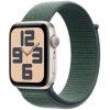 Apple Watch SE 2024 GPS + Cellular 44mm Starlight Aluminium Case with Lake Green Sport Loop