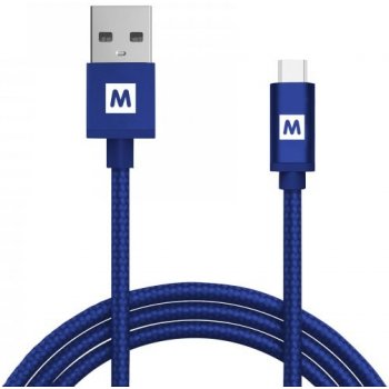 MAX MUC2100BL micro USB 2.0 opletený, 1m, modrý