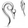 Šperky eshop - Piercing do ucha z chirurgickej ocele - ornamentálna špirála C4.6 - Hrúbka piercingu: 8 mm