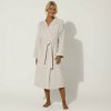 Jednofarebný župan z buklé froté zn. Colombine® s kimono golierom piesková 044 Blancheporte