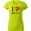 T-ričko I Love Alfa Romeo dámske tričko Farba trička: Limetková, Farba potlače: Čierna, Veľkosť: S