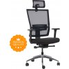 MERCURY Ergonomická kancelárska stolička WINDY čierna, vysoké postavy, sedenie 8+ hodín denne
