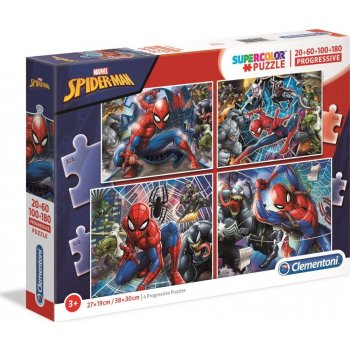 Clementoni Spider-Man 4v1 20+60+100+180 dielov