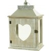 AKCIA!! 2FL/S-VEĽKÝ LAMPÁŠ DREVO/KOV ŠEDÝ SRDCE 28x18x42cm