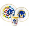 Stor Sada plastového riadu Ježko Sonic s kelímkom a protišmykom 3 diely