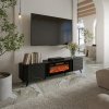 Cama RTV skříňka Volare 200 x 39 x 49 cm černá/san sebastian + krb
