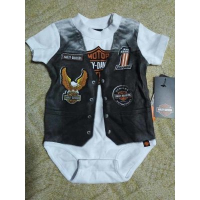 Bodíčko pro miminko motorkářská vesta Harley Davidson od 25,35 € -  Heureka.sk