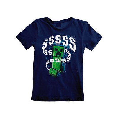 Dětské tričko Minecraft: Creeperssss (5-6 let) modrá bavlna