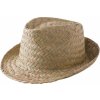 Zelio slamený klobúk, hnedá béžová