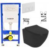 GEBERIT DuofixBasic s bielym tlačidlom DELTA50 + WC REA CARLO MINI RIMLESS ČIERNY MAT + SEDADLO 458.103.00.1 50BI MM1