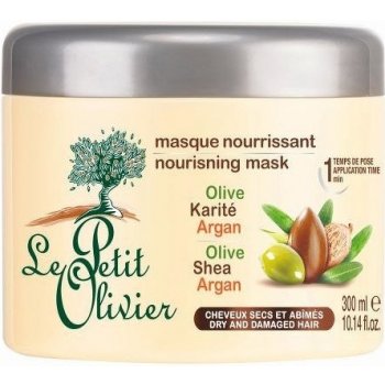 Le Petit Olivier vyživující maska na suché a poškozené vlasy Oliva, bambucké máslo a arganový olej 300 ml