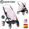 Kočík pre dvojičky s bezpečnostným pásom Twin Pushchair Pink Maxi Cosi&Quinny Smoby pre 42 cm bábiku s 64 cm ergonomickou rúčkou