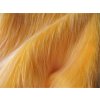 Umelá kožušina, žltý melír, 90 mm vlas metráž: min. 0,2 bm