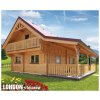 BPP Víkendová drevená chata s terasou London, 860x866 cm, 80 mm