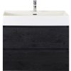 Kúpeľňový nábytkový set Sanox Maxx XL farba čela black oak ŠxVxH 81 x 170 x 45,5 cm s keramickým umývadlom