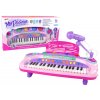mamido Veľké interaktívne piano s mikrofónom a MP3 ružové