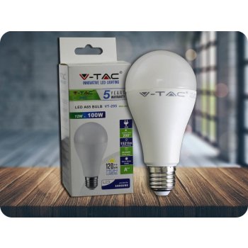 V-TAC E27 LED žiarovka 12W, A65 SAMSUNG CHIP Teplá biela