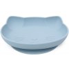 Malý Ježko Detský silikónový tanier s prísavkou Mačička – Baby Blue