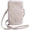 Guess PU 4G Triangle Logo Taška na Telefon se Zipem Pink GUWBZP4GFTSP