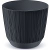 Prosperplast Kvetináč Ryfo antracit, variant 19,5 cm