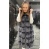 Max Original Leather Dámska kožušinová vesta GILET3 dark grey (40 XS) - Dark grey - 40