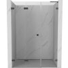 MEXEN/S - Lunar-F L skladacie sprchové dvere ľavé 110, transparent, grafit metal 836SL-110-050-95-00-L