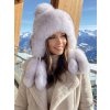 Dámska zimná baranica IDA biela s čiernou kožušinou , VEĽKOSŤ NOVÉ UNI