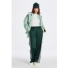 Gant nohavice RELAXED STRIPE PULL ON PANTS TARTAN GREEN