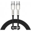 Baseus CATJK-C01 Cafule Kovový datový USB Typ C - USB Typ C 100 W (20 V / 5 A), 1m, černý