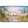 UltraPro Hracia podložka Bob Ross Mighty Mountain Lake (Black Stitched)