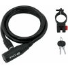 FORCE zámok ECO špirálový s držiakom, 120cm / 8mm, čierny