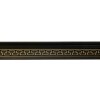 Polystyrénové dekoratívne lišty M17-4, rozmer 1000 x 50 x 90 mm, čierno-zlatá s gréckym kľúčom, IMPOL TRADE