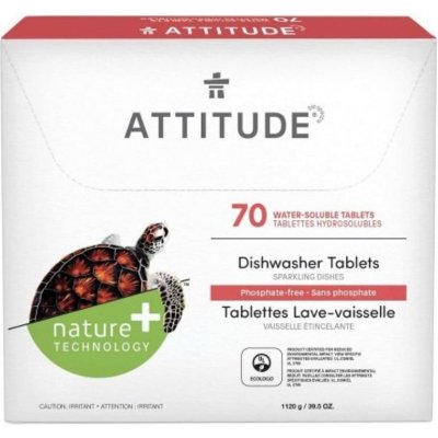 Tablety do umývačky riadu bez fosfátov Attitude 70 dávok
