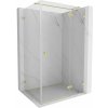 Mexen Lunar T, výklopný sprchový kút pravý 135 x 80 cm, 8mm číre sklo, zlatý matný profil, 834T-135-080-55-00-P