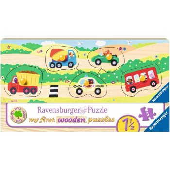 Ravensburger Wooden 032365 První vozidla 5 dílků