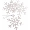 Sada vianočných ozdôb Shiny Vločka biela 4 ks