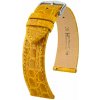 Kožený remienok Hirsch Genuine Croco L 01808072-2, žltý, krokodília koža, dĺžka L, Quick Release 22 mm