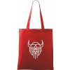 Viking logo - Taška bavlnená - 42 x 38 cm ( Červená )
