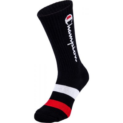 Champion ROCHESTER CREW SOCKS X1 čierna,biela,červená Ponožky 38